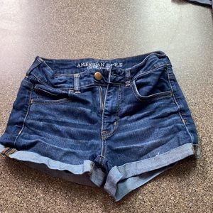 American Eagle hi-rise shortie shorts size 4